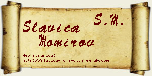 Slavica Momirov vizit kartica
